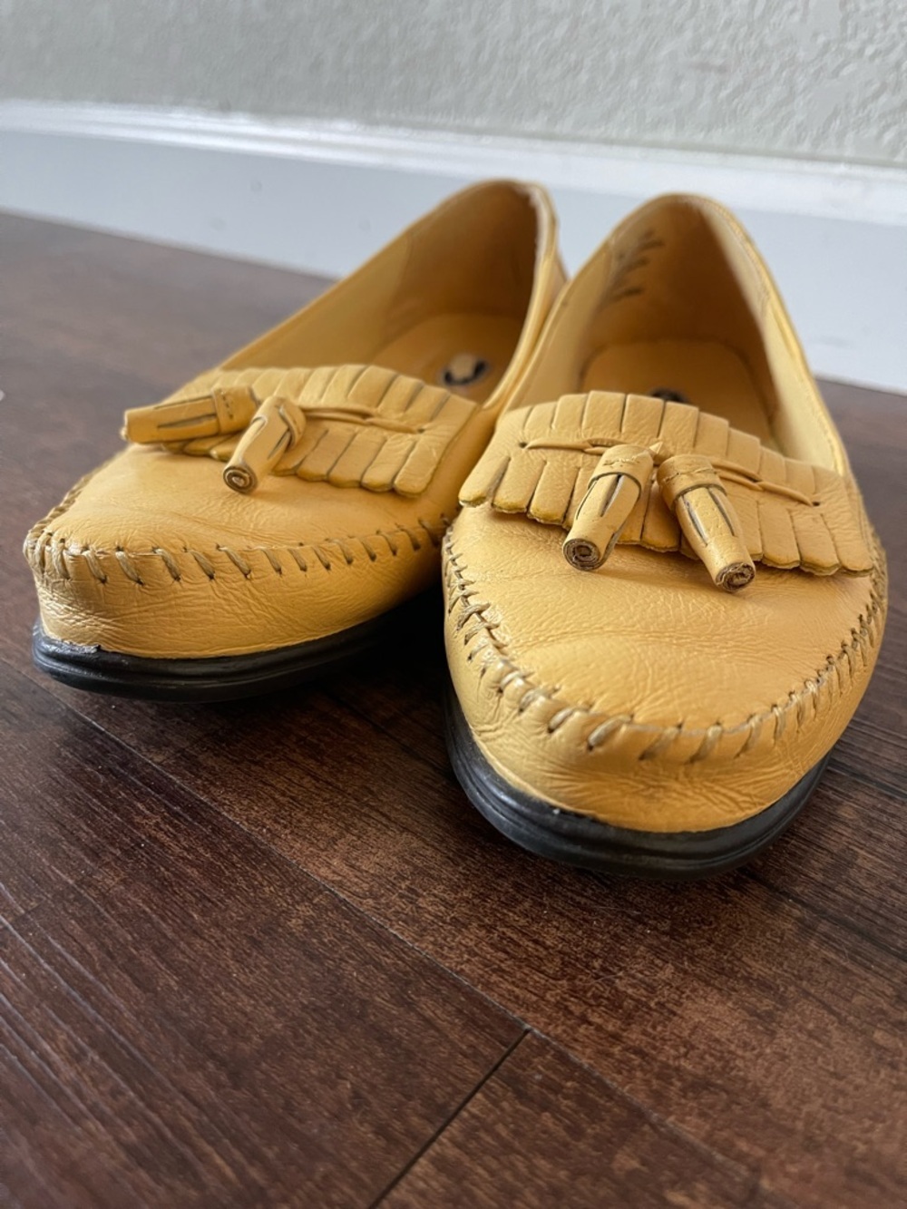 Dr. Scholl's Yellow Leather Tassel Loafers